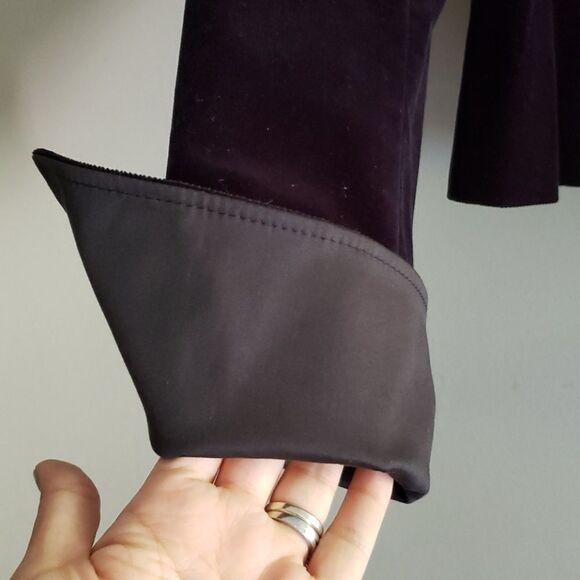 Theory women's Velvet Military Style Jacket black size 12 - Picture 6 of 13